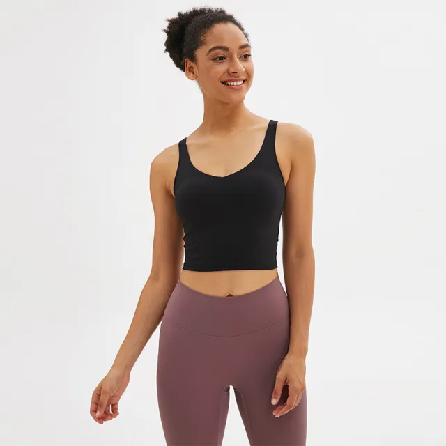 Can Wear Underwear Sports Tops Women'S Yoga Clothes Black - Shop at LoveMi