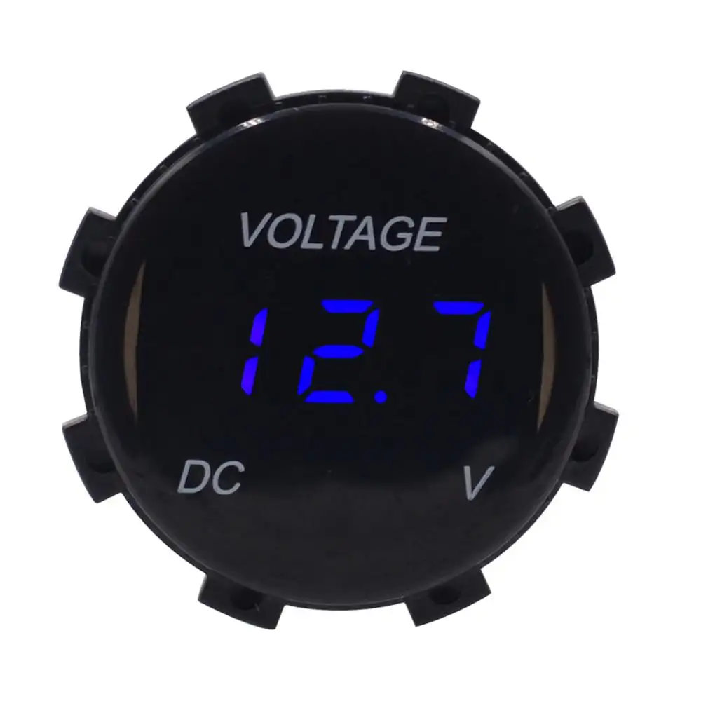 Automobile Digital Display Refitted Voltmeter Motorcycle Waterproof Led Lens Display Instrument