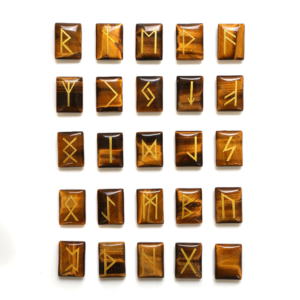 Rune Rune Agate Crystal Tiger Eye Powder Crystal Black Shine — foto 6