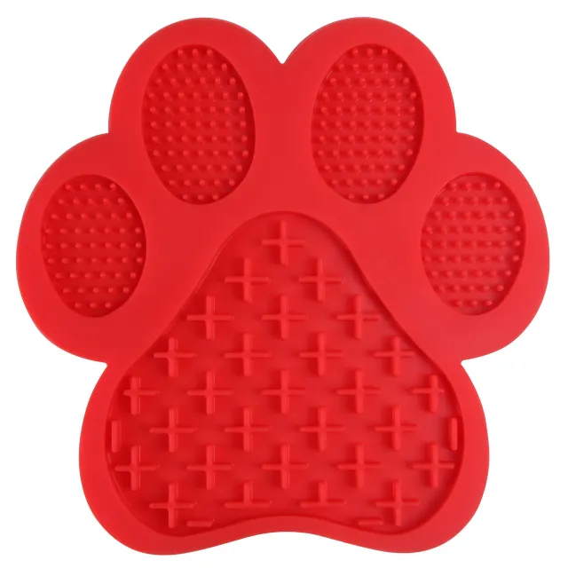 Dog Lick Pad Pet Bathing Distraction Pads Wall Mouted Silicone Slow Red - Shop at LoveMi