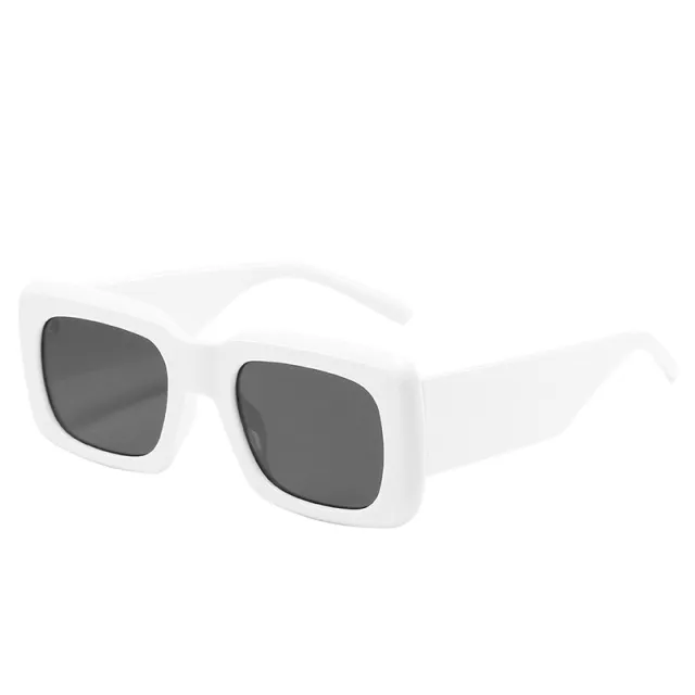 New Style Big Box Fashion Ladies Trendy Wide Leg Sunglasses White - Shop at LoveMi