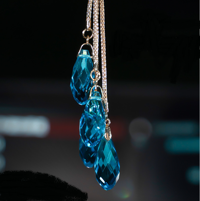 Car Pendant Double-Sided Crystal Swan King Pendant Creative Car Rearview Mirror Pendant — foto 4