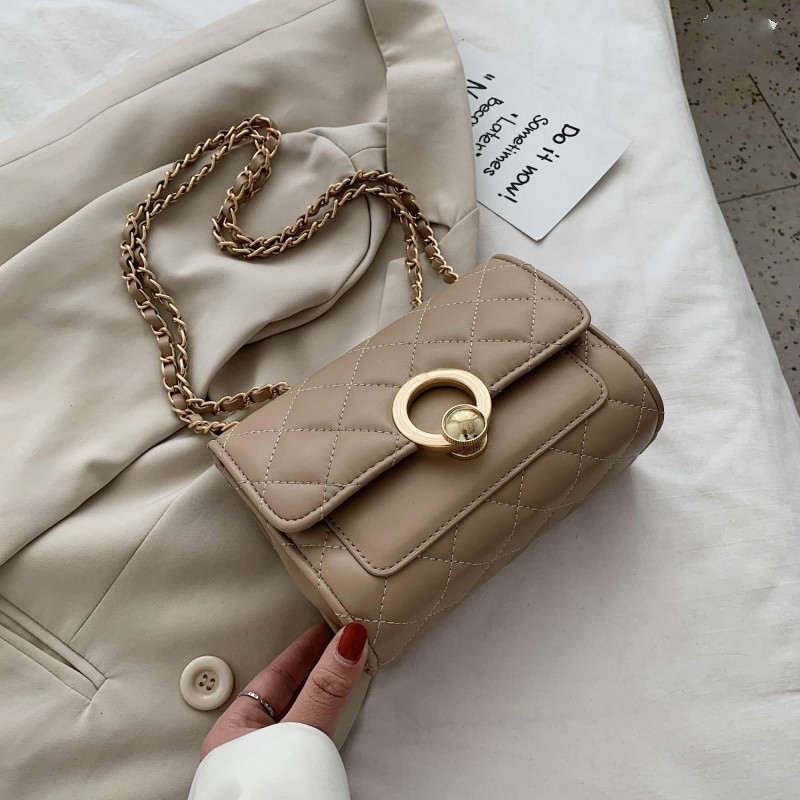 Fashion Chain Rhombus Bag All-match One-shoulder Messenger Small Square Bag
