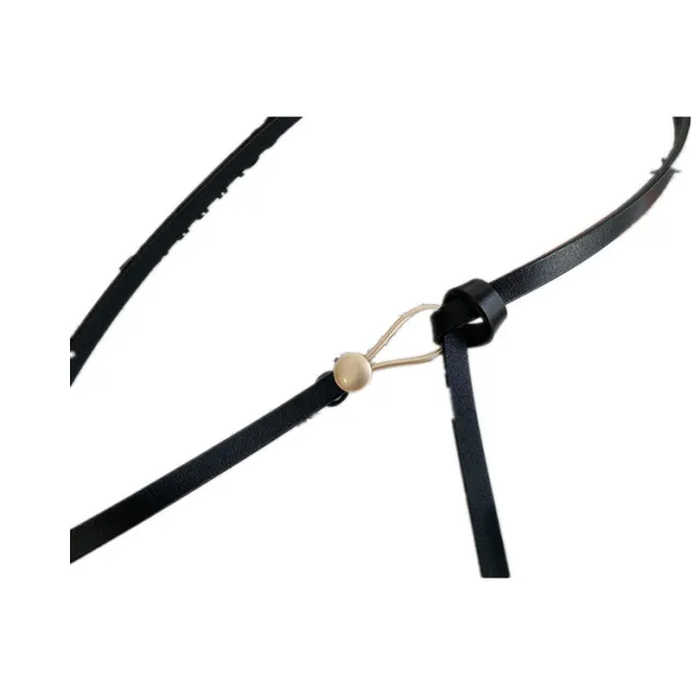 Suit Thin Belt Ladies Genuine Leather All Match Knotted Decorative Belt Fashion Black With Dress Sweater Waist Waist Black - Shop at LoveMi