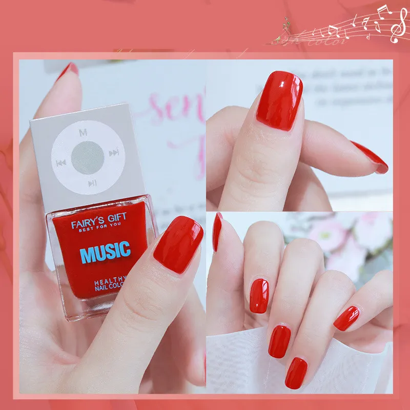 Odorless, Baking-free Nail Polish, Non-peelable Oily Nail Polish, Cherry Colour Nail Polish - 10 Style