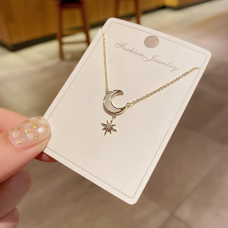 Zircon Micro Inlaid Natural Shell Short Necklace