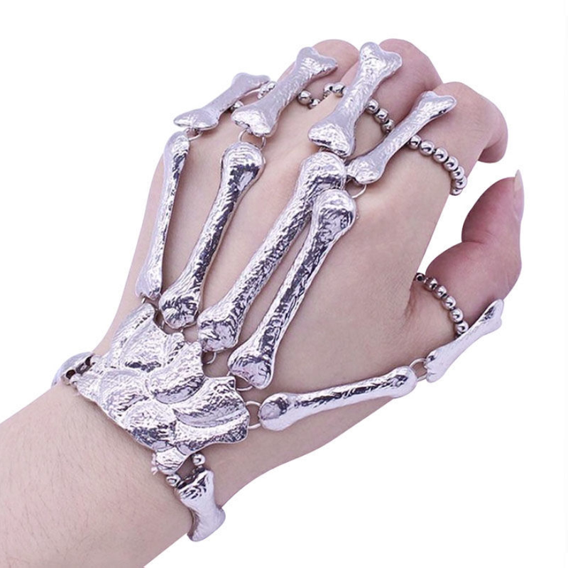 Hand Skeleton Joint Ring Bracelet Skull Ghost