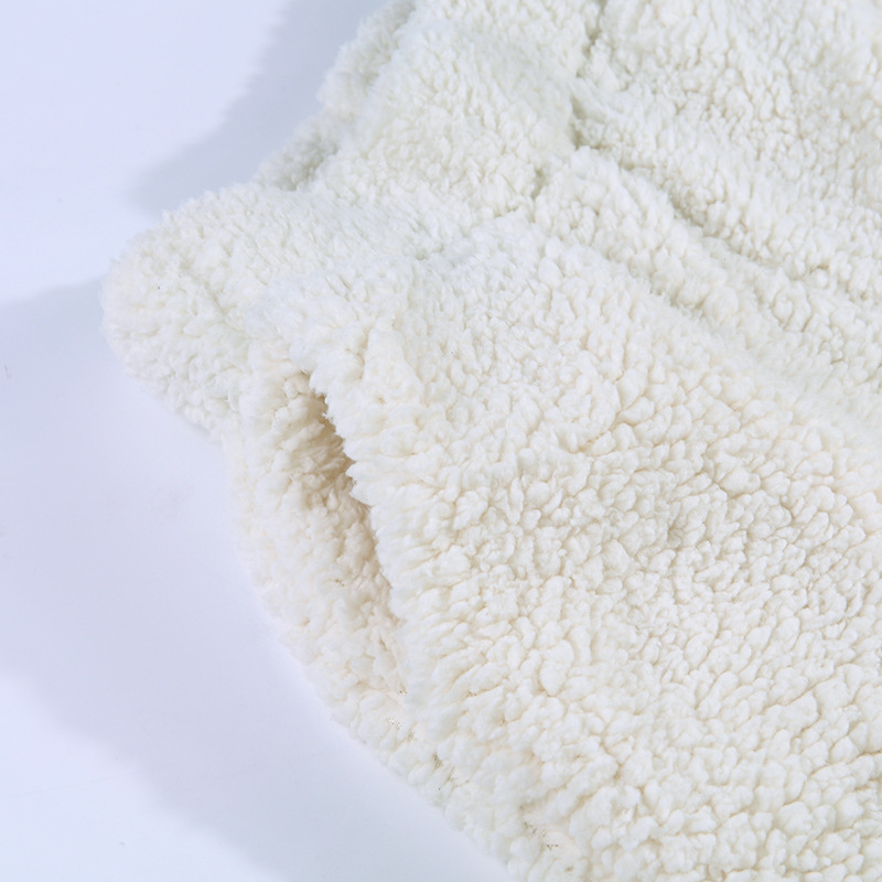 Autumn And Winter Solid Color Waist Pants Women Street Lamb Cashmere Sports Casual Pants