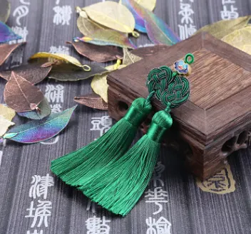 Double Money Knot Tassel Jewelry Pendant
