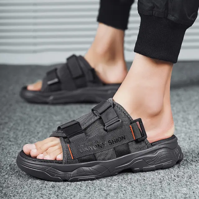 Men's Casual Outer Wear Beach Roman Sandals And Slippers Grey - Shop at LoveMi
