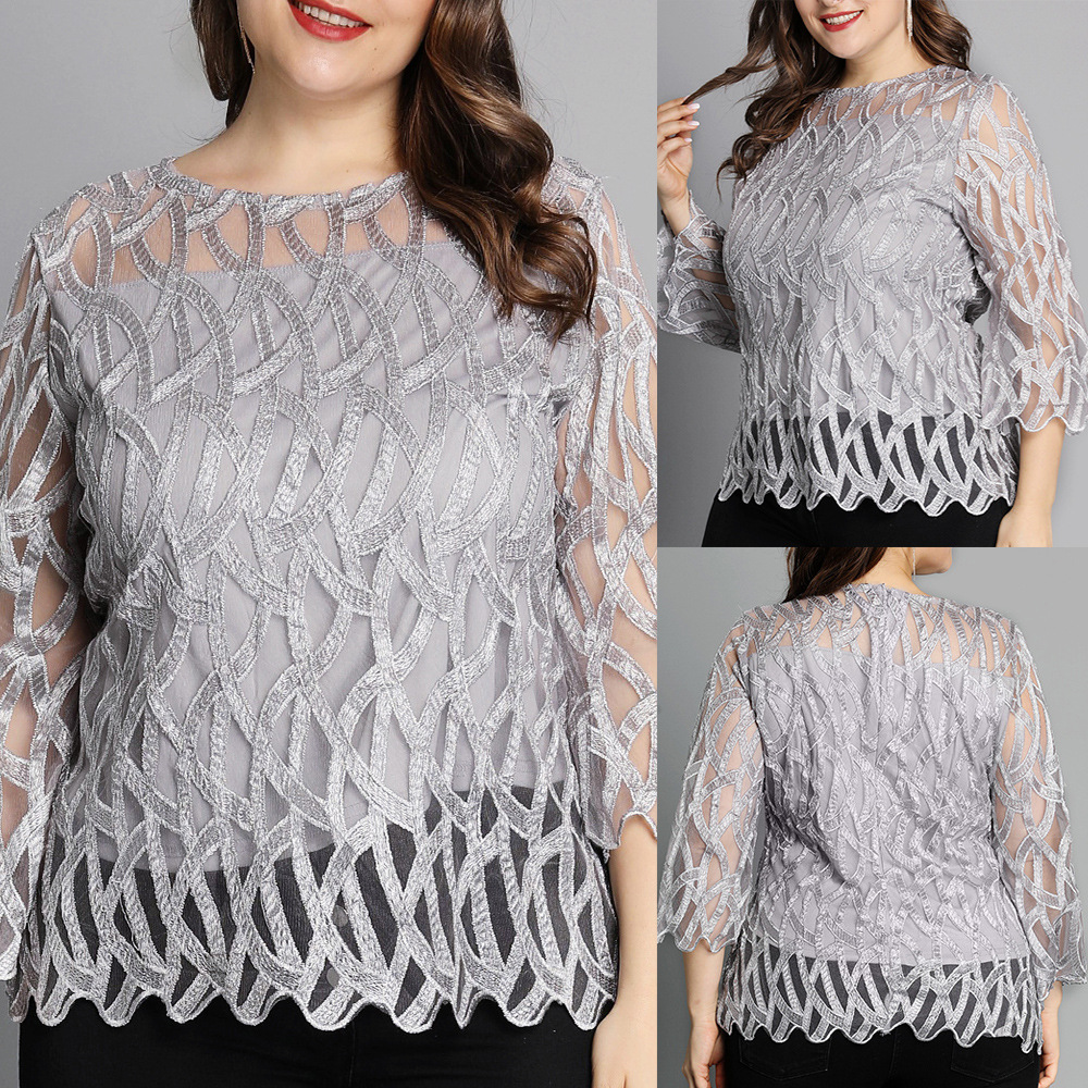 Title 2, Ruffled Pullover Lace Shirt