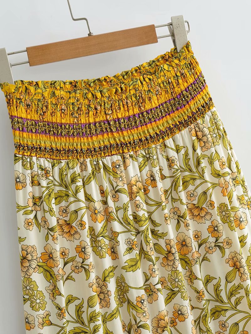 Title 5, Elastic waist positioning print fashion skirt. ...