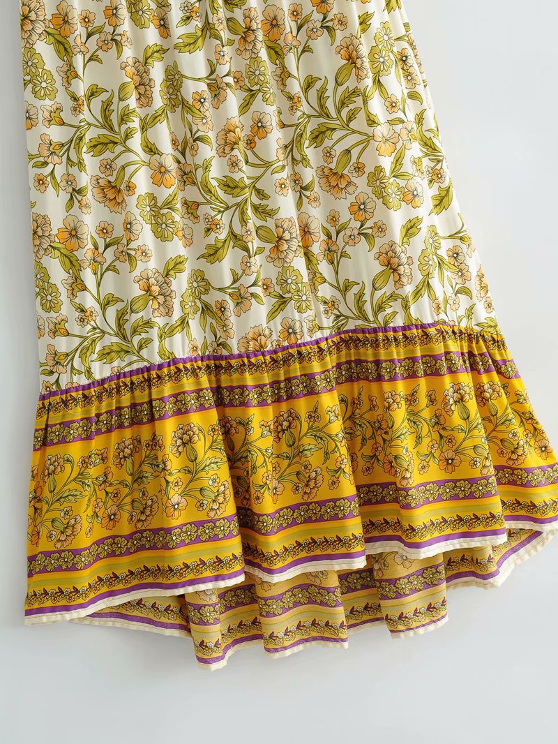 Elastic Waist Positioning Printing Fashion Skirt