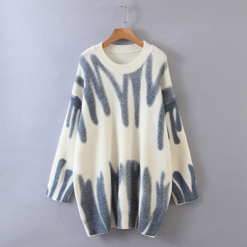 Title 5, Hooded Han Fan Loose And Versatile Outer Knit S...