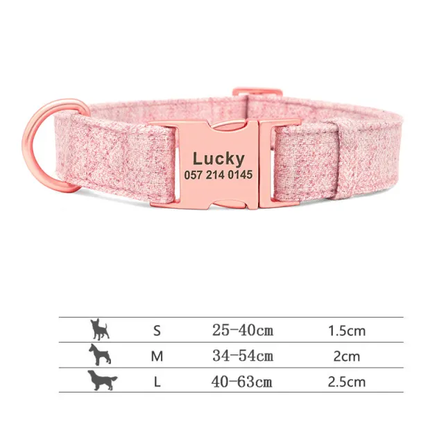 Pet Dog Collar Engraving Anti Lost Collar Golden Retriever Medium And Large Dog Teddy Small Dog Collar Leash Dog Collar - Shop at LoveMi