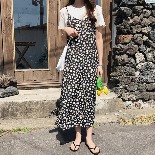 Daisy Sling Long Skirt Summer New Style Is Thin And Super Fairy