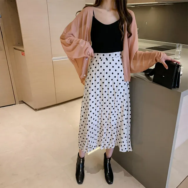 Women Spring Summer Cardigans V Neck Transparent Pink - Shop at LoveMi