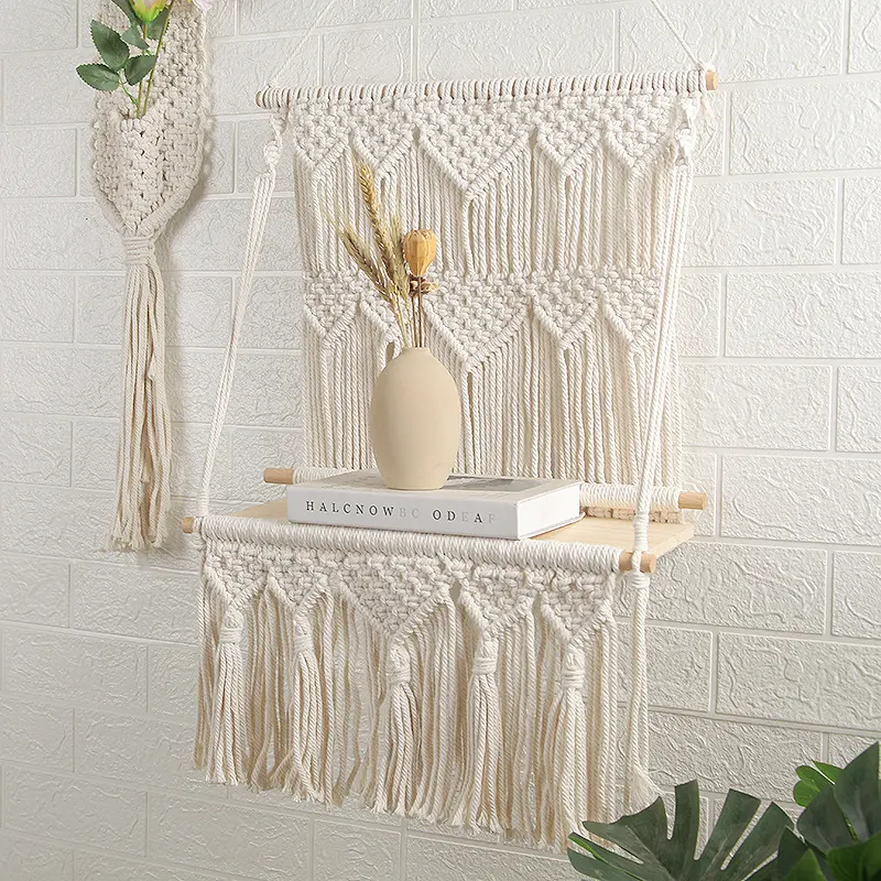 Hand-Woven Tapestry Shelf Living Room Bedroom Bedside Homestay Hotel