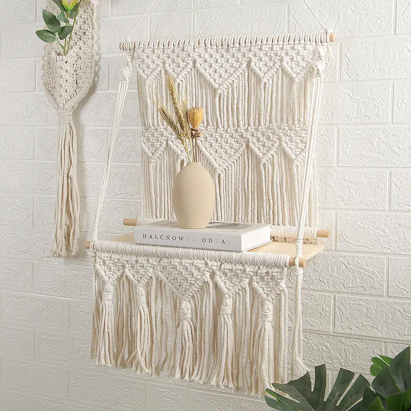 Hand-Woven Tapestry Shelf Living Room Bedroom Bedside