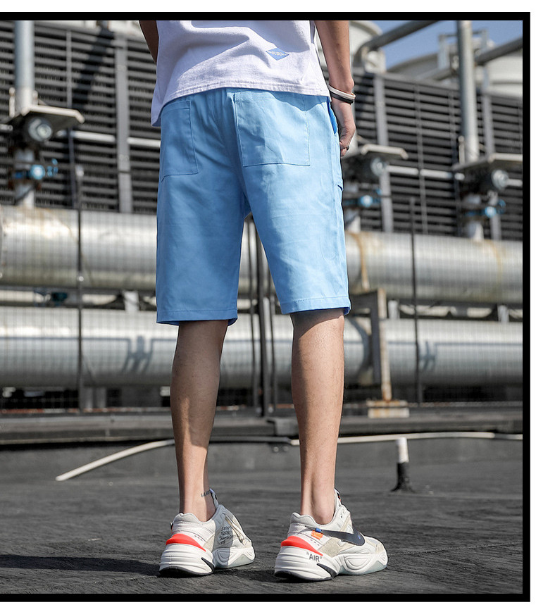 Men's Simple Straight Five-Point Pants Casual Pants