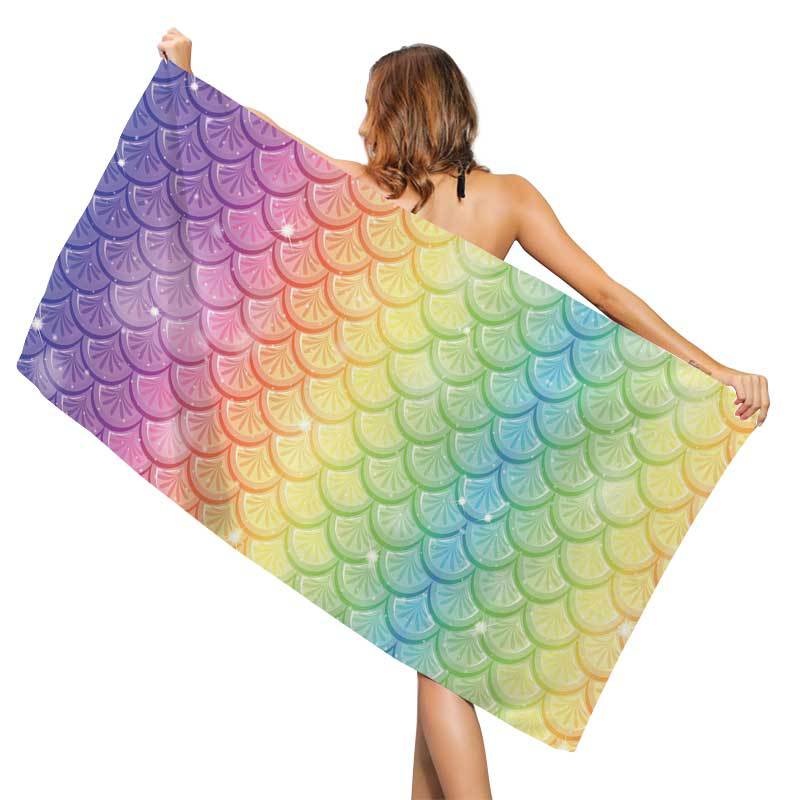 Creative Printing Sunscreen Shawl Quick-Drying Towel