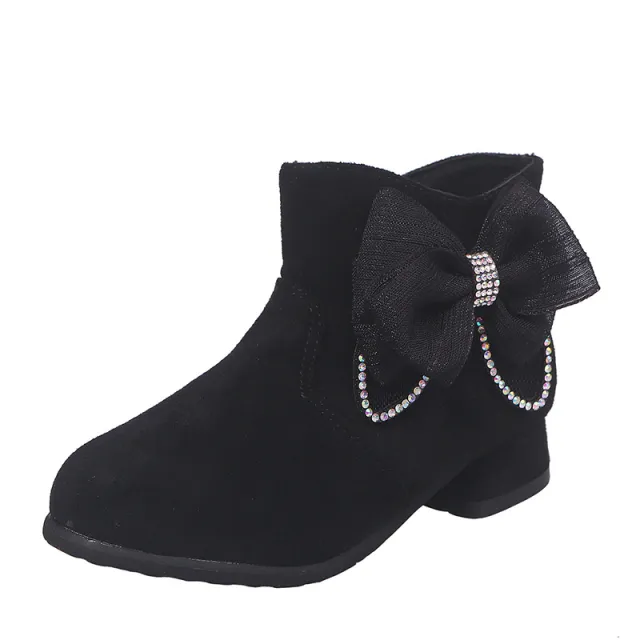Plush Two Cotton Princess Shoes Boots Black - Shop at LoveMi