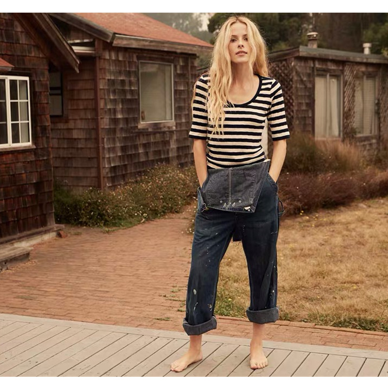 Street Slim-fit Skinny Stretch U-neck Bottoming Shirt T-shirt