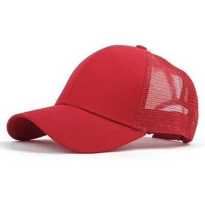 Baseball Caps Ponytail Snapback Sequins Hip Hop Hat Red - Shop at LoveMi