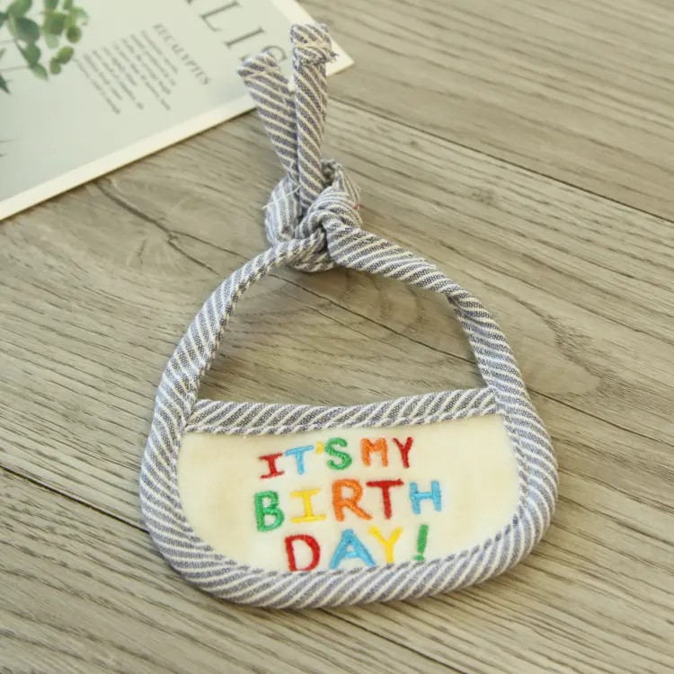 Hand-woven Bib Cat and Dog Bib