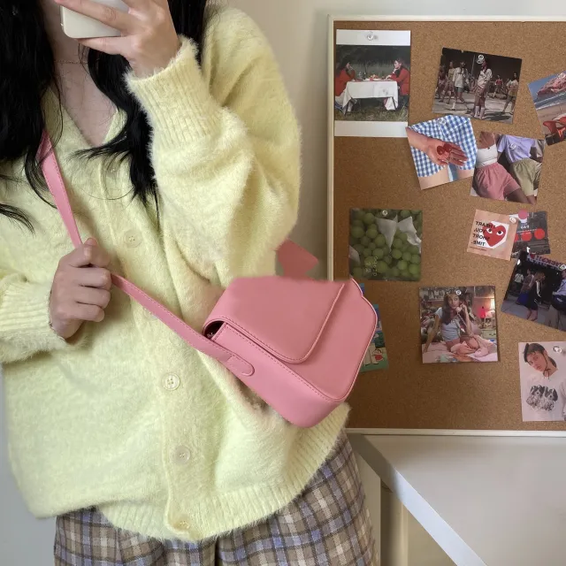 Spring Summer New Peach Powder Custom Cross Slung Shoulder Bag Pink - Shop at LoveMi