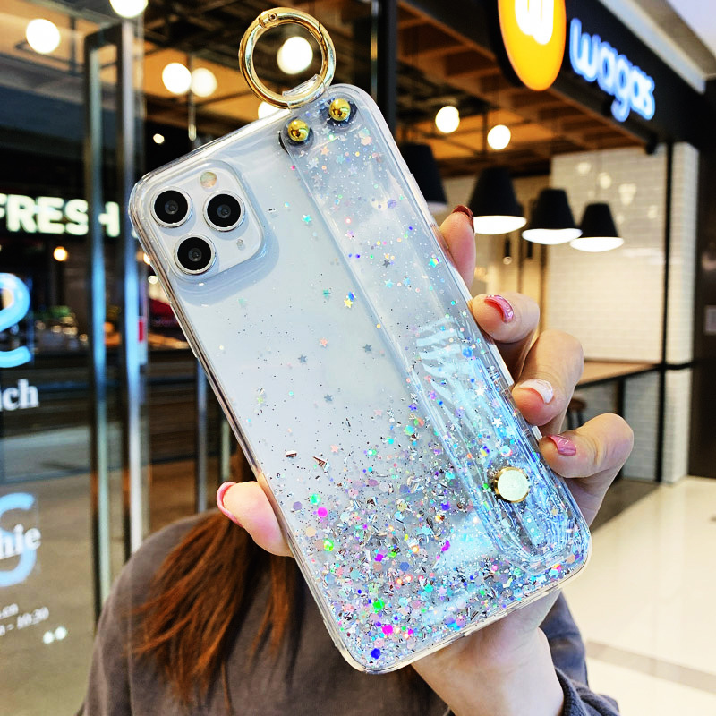 Title 4, Bling Glitter Wrist Strap Phone Case For 12 11 ...