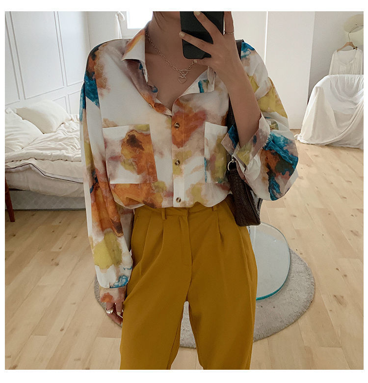 Spring And Autumn New All-Match French Shirt Women'S Long-Sleeved Shirt With Niche Design