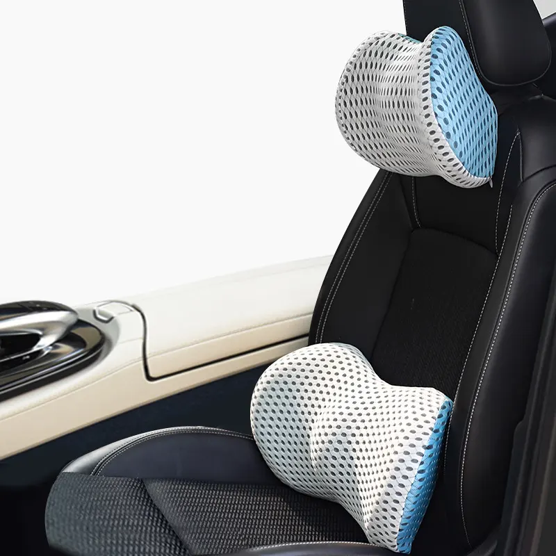 Memory Foam Car Headrest Lumbar Support Set