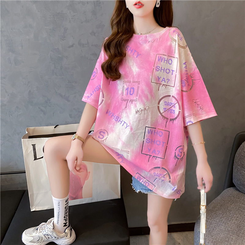 Ladies Round Neck T-Shirt, Streetwear, Sexy, Thin, Cutout, Fashionable, Pink, Yellow, Black, 