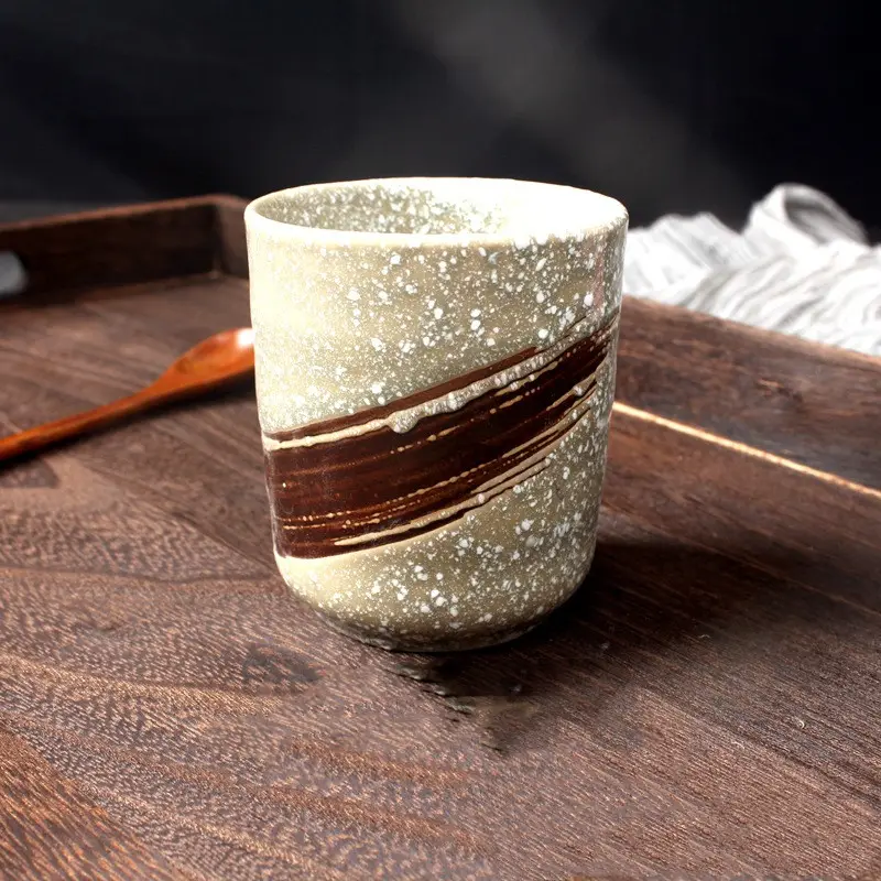 Japanese Style Ceramic Tea Cups Coffee Kiln Pigmented Mugs