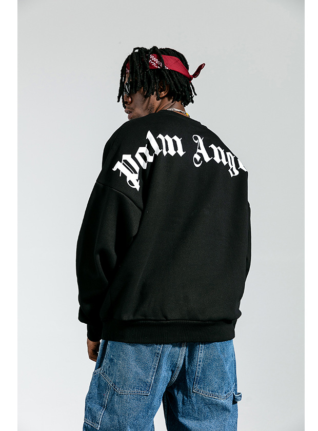 Men'S And Women'S Loose Round Neck Print Top