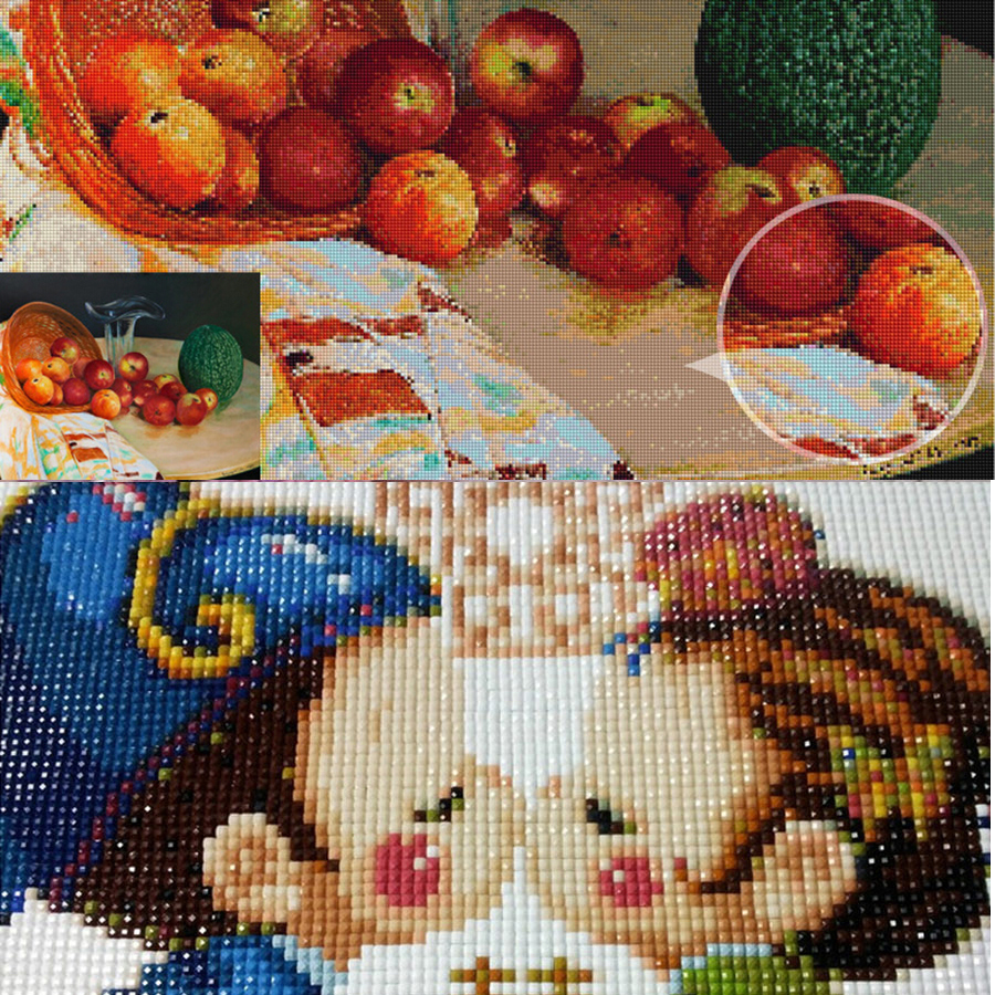 لوحة ألماسية دينية ليسوع – مجموعة تطريز مكسوة بالألماس بصليب مسيحي