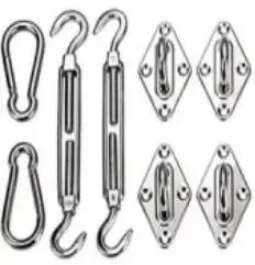 8Pcs Stainless Steel Sun Sail Shade Canopy Fixing Fittings