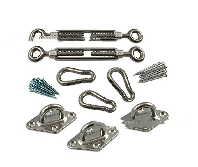 8Pcs Stainless Steel Sun Sail Shade Shade Canopy Fixing Fittings Accessory Kit Safety Sun Canopy Fixing Fittings — foto 4
