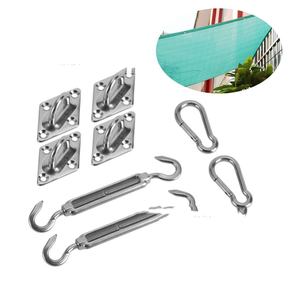 8Pcs Stainless Steel Sun Sail Shade Shade Canopy Fixing Fittings Accessory Kit Safety Sun Canopy Fixing Fittings — foto 3