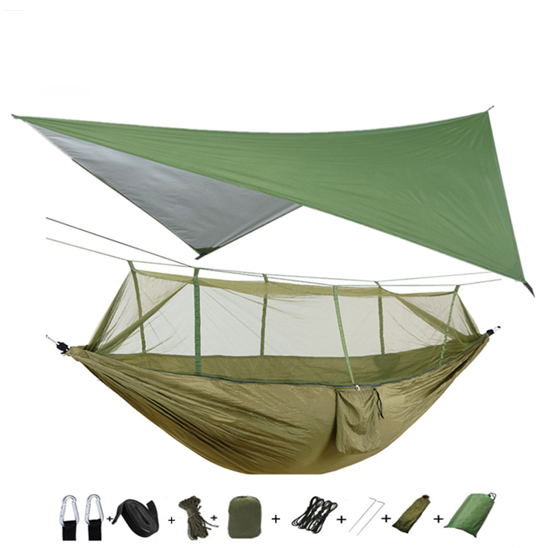 260x140cm GreenA with canopy