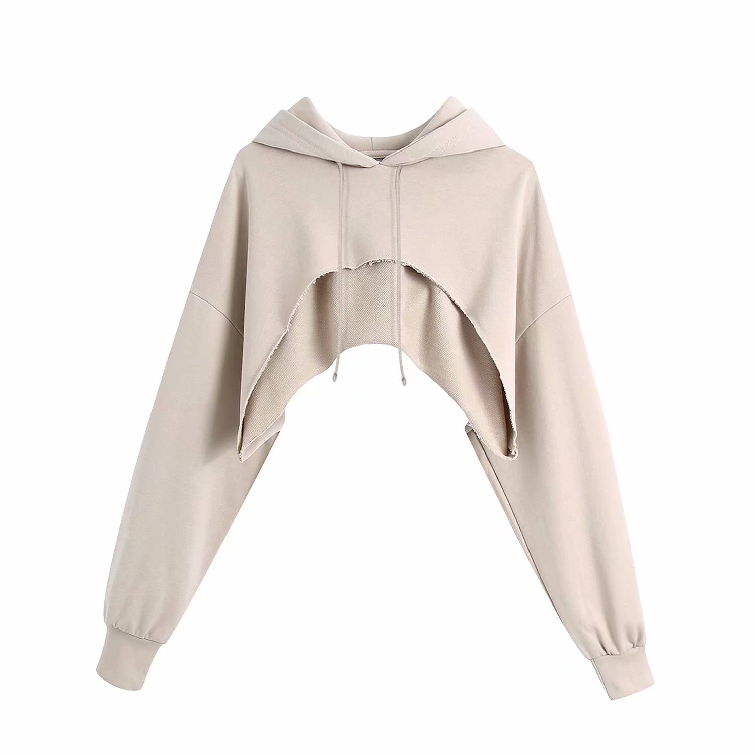 Title 2, Hooded Short Sweater Sleeves All-match