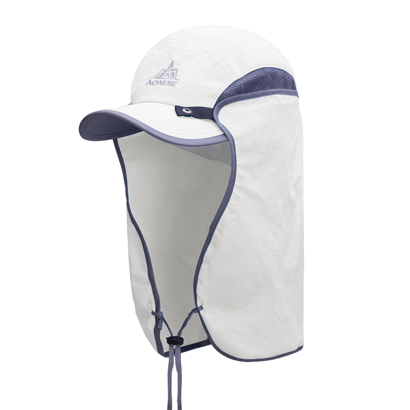 Sun Protection Shawl Outdoor Cap White - Shop at LoveMi