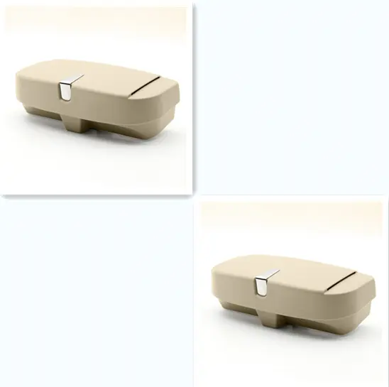 Car glasses case sun visor bill clip