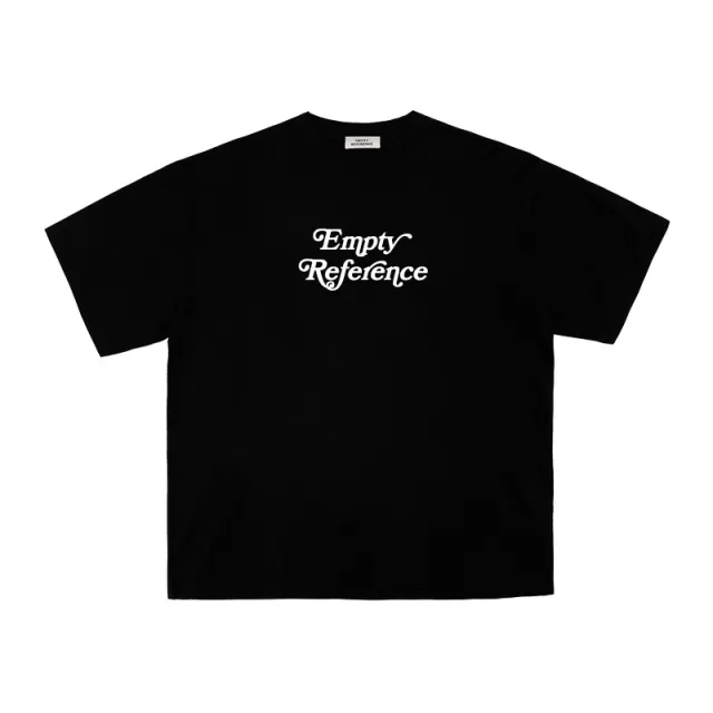 Empty Reference Solid Color Brand Logo Printing Basic T Shirt Men And Women Tide Summer Couple Short Sleeves Black - Shop at LoveMi