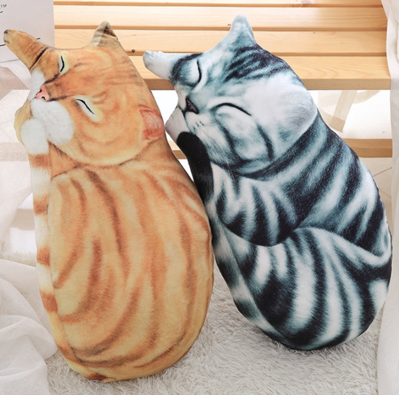 Simulation Cat Pillow 3D Toy Printing Cat Plush Pillow Cushion Plush Toy Custom Doll Creative Gift