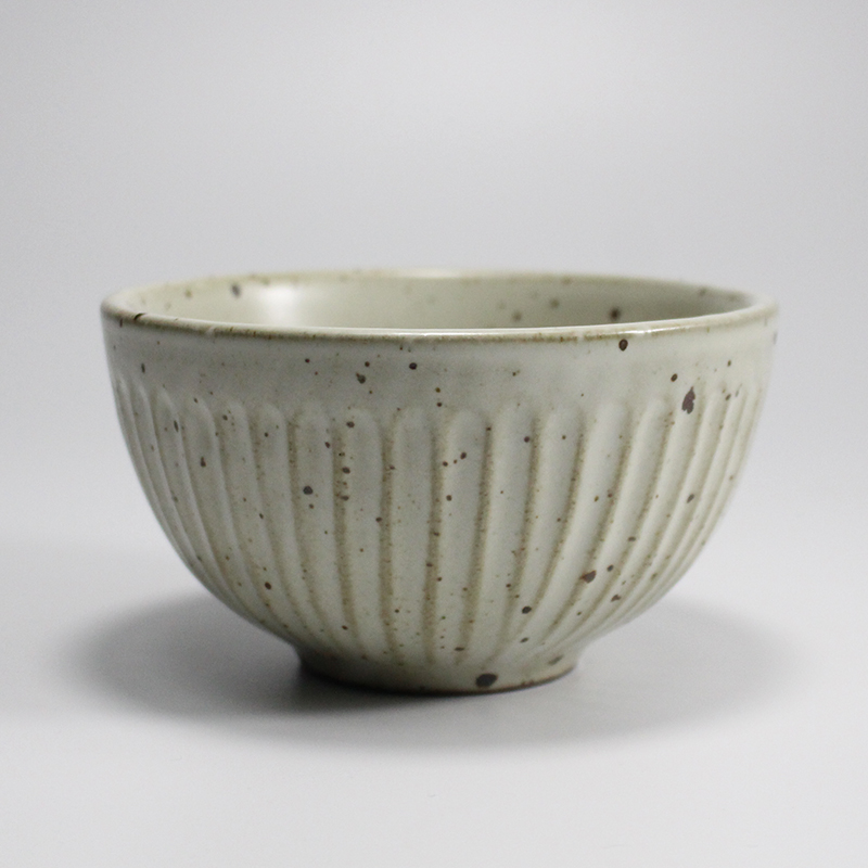 Milky white stoneware bowl