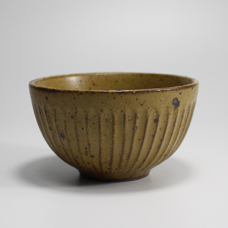 Brown stoneware bowl