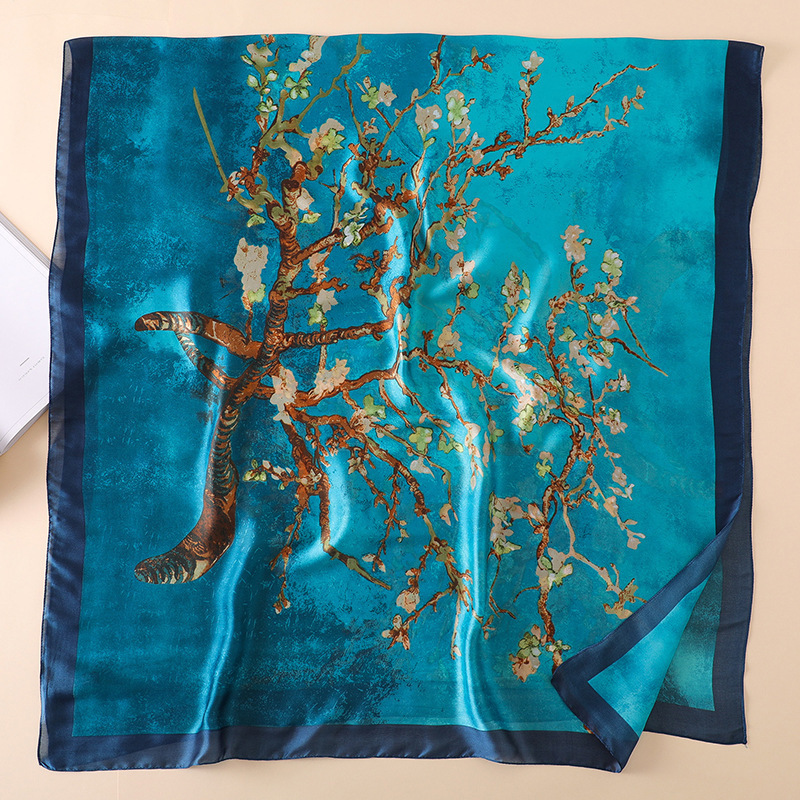 Oil Painting Imitation Silk Print Scarf