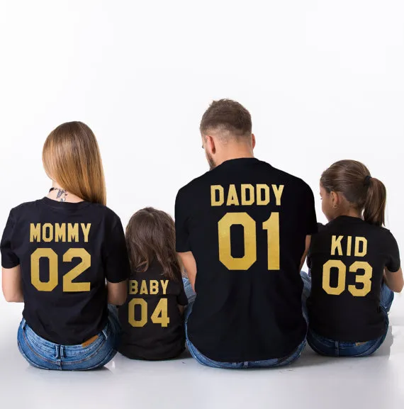 Parent Child Short Sleeved T Shirt Family Wear Top Daddy - Shop at LoveMi